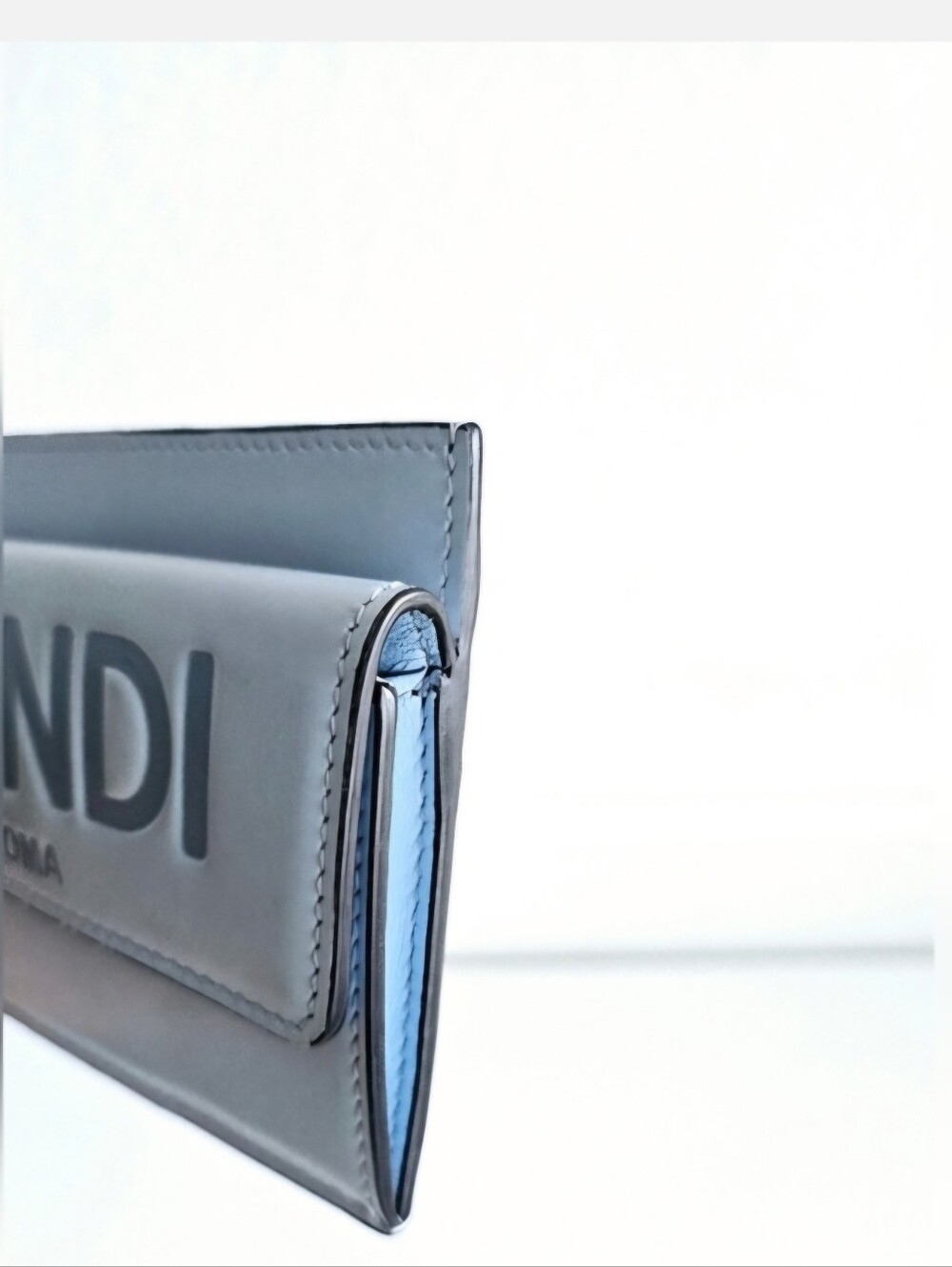 Fendi Roma Blue Leather Card Holder - Picture 3 of 11